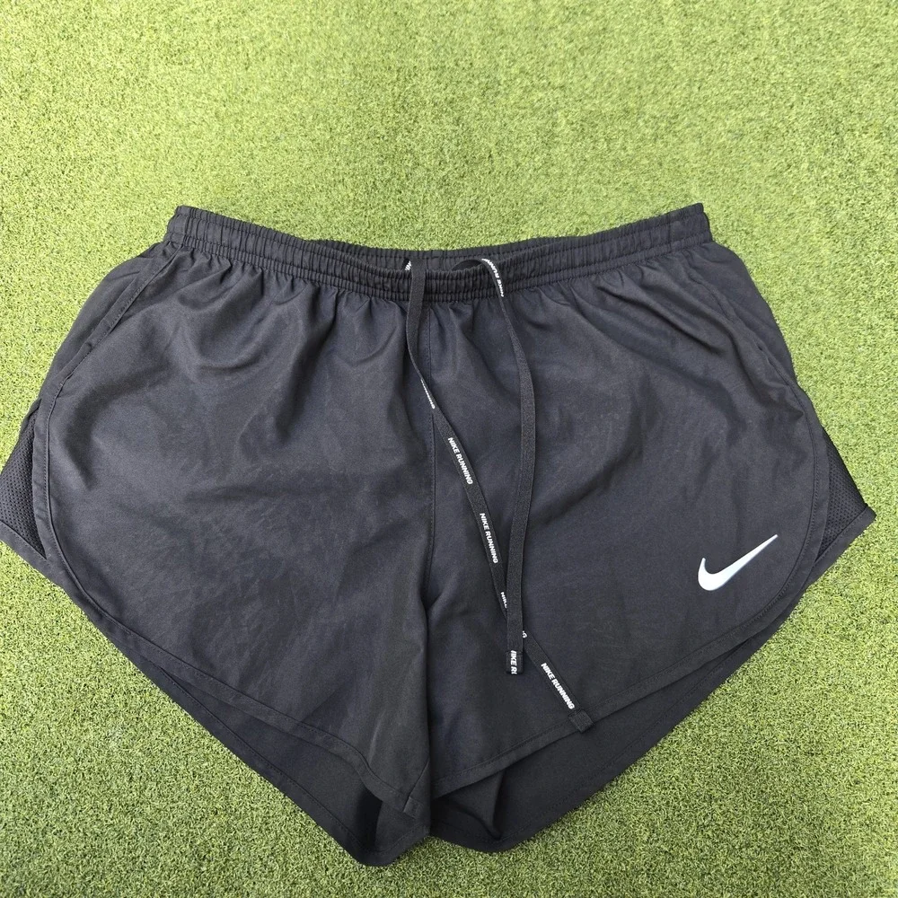 Nike Dri-Fit Modern Tempo Lined Running Shorts Black Women's Medium M